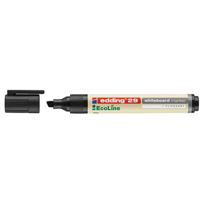 Edding 29 EcoLine Beyaz Yazı Tahtası Kalemi Kesik  Uç 1-5 mm Siyah