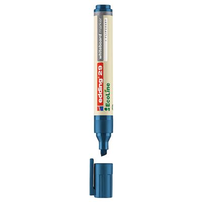 Edding 29 EcoLine Beyaz Yazı Tahtası Kalemi Kesik  Uç 1-5 mm Mavi
