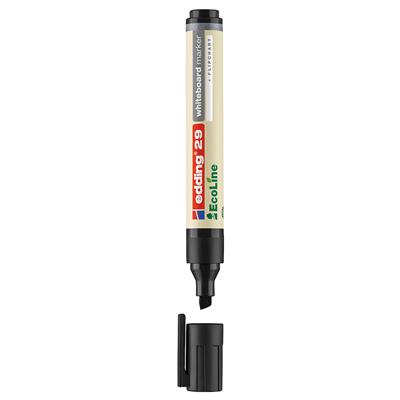 Edding 29 EcoLine Beyaz Yazı Tahtası Kalemi Kesik  Uç 1-5 mm Siyah