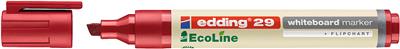 Edding 29 EcoLine Beyaz Yazı Tahtası Kalemi Kesik  Uç 1-5 mm Kırmızı