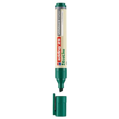 Edding 29 EcoLine Beyaz Yazı Tahtası Kalemi Kesik  Uç 1-5 mm Yeşil