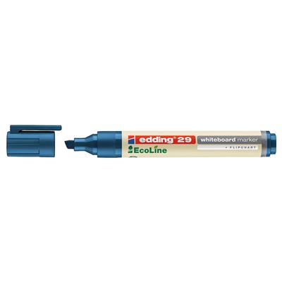 Edding 29 EcoLine Beyaz Yazı Tahtası Kalemi Kesik  Uç 1-5 mm Mavi