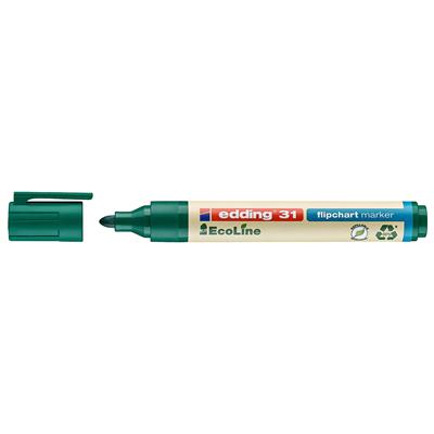 Edding 31 Ecoline Flipchart Kalemi Yuvarlak Uç  1.5-3 mm Yeşil