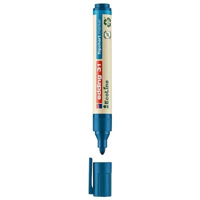 Edding 31 Ecoline Flipchart Kalemi Yuvarlak Uç  1.5-3 mm Mavi