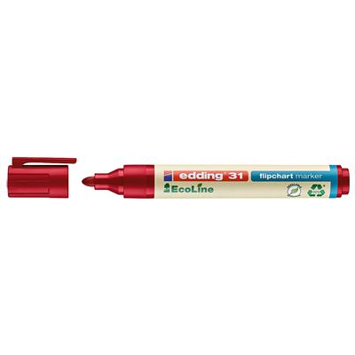 Edding 31 Ecoline Flipchart Kalemi Yuvarlak Uç  1.5-3 mm Kırmızı