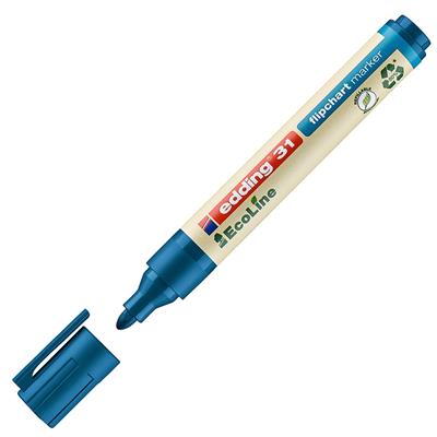 Edding 31 Ecoline Flipchart Kalemi Yuvarlak Uç  1.5-3 mm Mavi