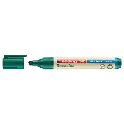 Edding 32 Ecoline Flipchart Kalemi Kesik Uç 1-5 mm  Yeşil