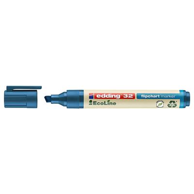 Edding 32 Ecoline Flipchart Kalemi Kesik Uç 1-5 mm  Mavi