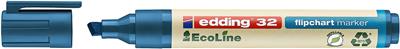 Edding 32 Ecoline Flipchart Kalemi Kesik Uç 1-5 mm  Mavi