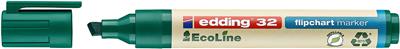 Edding 32 Ecoline Flipchart Kalemi Kesik Uç 1-5 mm  Yeşil