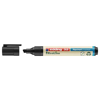 Edding 32 Ecoline Flipchart Kalemi Kesik Uç 1-5 mm  Siyah
