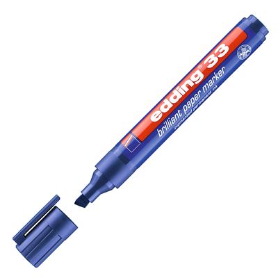 Edding 33 Brilliant Kağıt Markörü, Mavi