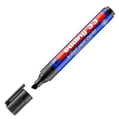 Edding 33 Brilliant Kağıt Markörü, Siyah