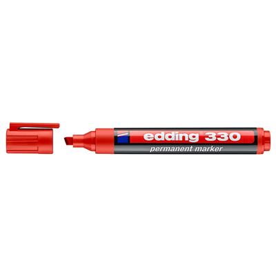 Edding 330 Permanent Markör Kesik uç 1-5 mm Kırmı zı
