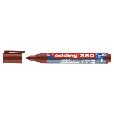 Edding 360 Beyaz Yazı Tahtası Kalemi Yuvarlak Uç  1.5-3 mm Kahverengi