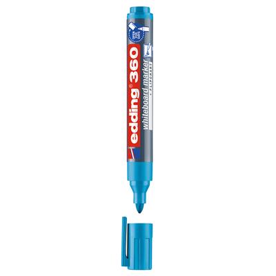 Edding 360 Beyaz Yazı Tahtası Kalemi Yuvarlak Uç  1.5-3 mm Açık Mavi