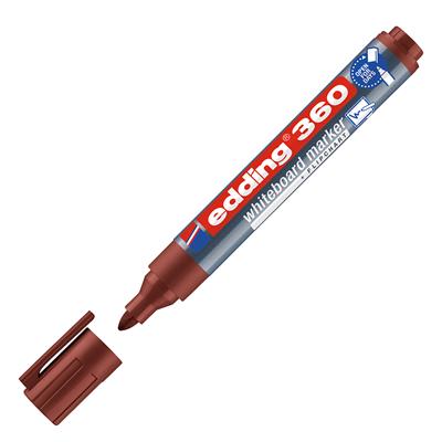 Edding 360 Beyaz Yazı Tahtası Kalemi Yuvarlak Uç  1.5-3 mm Kahverengi