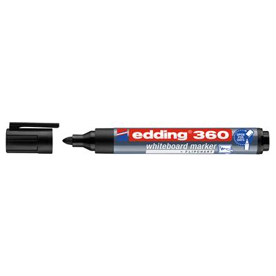 Edding 360 Beyaz Yazı Tahtası Kalemi Yuvarlak Uç 1.5-3 mm Siyah