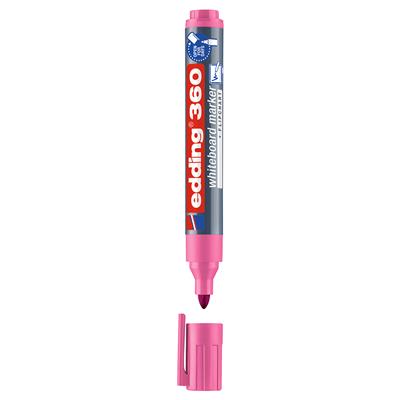 Edding 360 Beyaz Yazı Tahtası Kalemi Yuvarlak Uç  1.5-3 mm Pembe
