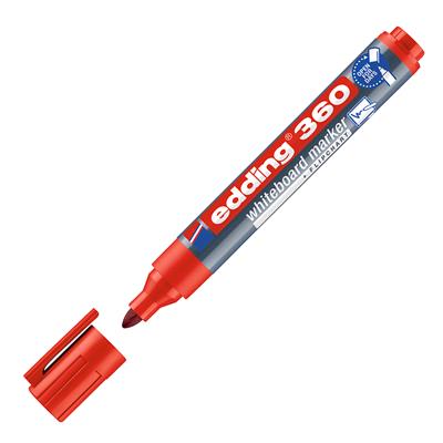 Edding 360 Beyaz Yazı Tahtası Kalemi Yuvarlak Uç 1.5-3 mm Kırmızı