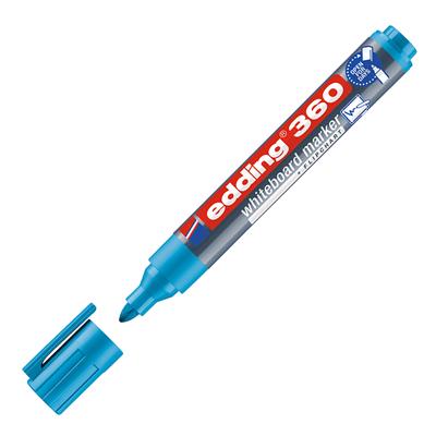Edding 360 Beyaz Yazı Tahtası Kalemi Yuvarlak Uç  1.5-3 mm Açık Mavi