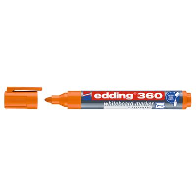 Edding 360 Beyaz Yazı Tahtası Kalemi Yuvarlak Uç  1.5-3 mm Turuncu