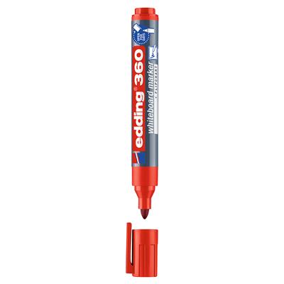 Edding 360 Beyaz Yazı Tahtası Kalemi Yuvarlak Uç 1.5-3 mm Kırmızı