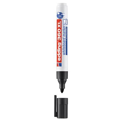 Edding 360 XL Beyaz Yazı Tahtası Kalemi Yuvarlak  Uç 1.5-3 mm Siyah