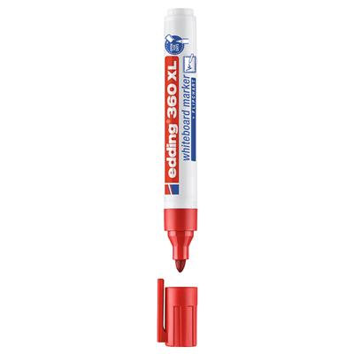 Edding 360 XL Beyaz Yazı Tahtası Kalemi Yuvarlak  Uç 1.5-3 mm Kırmızı