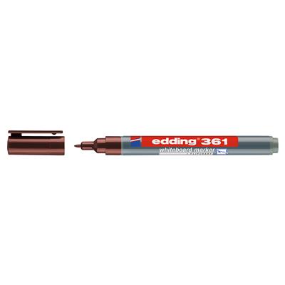 Edding 361 Beyaz Yazı Tahtası Kalemi Yuvarlak Uç 1 mm Kahverengi