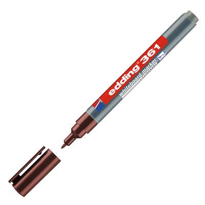 Edding 361 Beyaz Yazı Tahtası Kalemi Yuvarlak Uç 1 mm Kahverengi