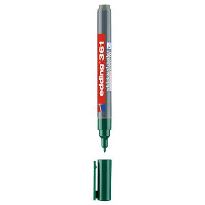 Edding 361 Beyaz Yazı Tahtası Kalemi Yuvarlak Uç  1 mm Yeşil