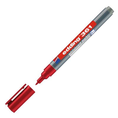 Edding 361 Beyaz Yazı Tahtası Kalemi Yuvarlak Uç  1 mm Kırmızı