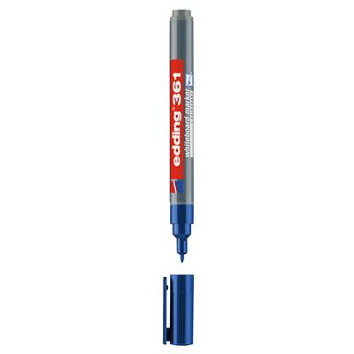 Edding 361 Beyaz Yazı Tahtası Kalemi Yuvarlak Uç  1 mm Mavi