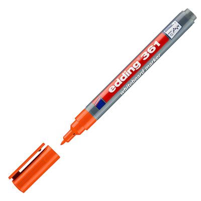 Edding 361 Beyaz Yazı Tahtası Kalemi Yuvarlak Uç 1 mm Turuncu