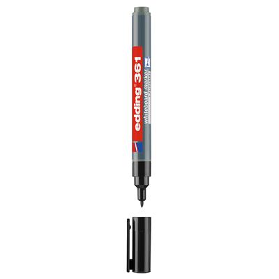 Edding 361 Beyaz Yazı Tahtası Kalemi Yuvarlak Uç  1 mm Siyah