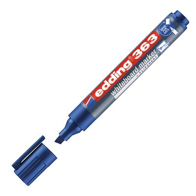 Edding 363 Beyaz Yazı Tahtası Kalemi Kesik Uç 1-5 mm Mavi