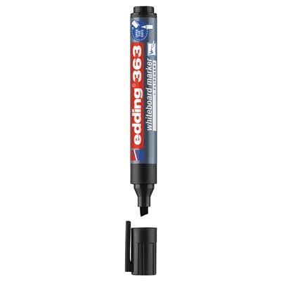Edding 363 Beyaz Yazı Tahtası Kalemi Kesik Uç 1-5 mm Siyah
