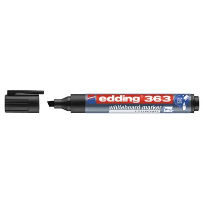 Edding 363 Beyaz Yazı Tahtası Kalemi Kesik Uç 1-5 mm Siyah