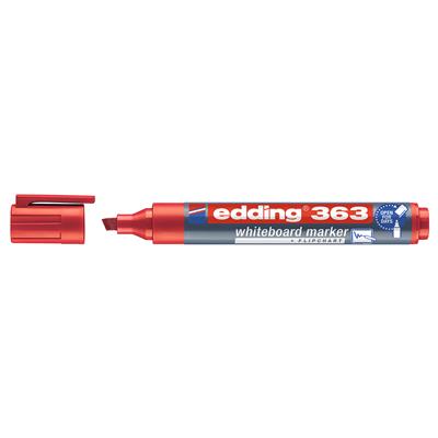 Edding 363 Beyaz Yazı Tahtası Kalemi Kesik Uç 1-5 mm Kırmızı