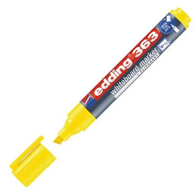 Edding 363 Beyaz Yazı Tahtası Kalemi Kesik Uç 1-5 mm Sarı