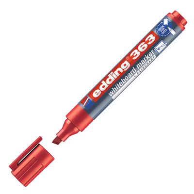 Edding 363 Beyaz Yazı Tahtası Kalemi Kesik Uç 1-5 mm Kırmızı