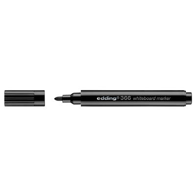 Edding 366 Beyaz Yazı Tahtası Kalemi Yuvarlak Uç 1 mm Siyah