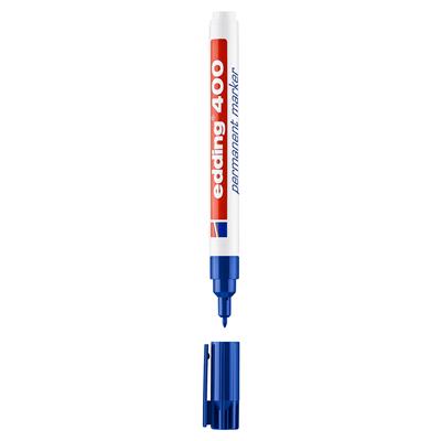 Edding 400 Permanent Markör Yuvarlak Uç 1 mm Mavi