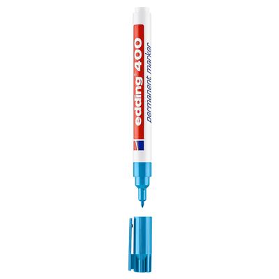 Edding 400 Permanent Markör Yuvarlak Uç 1 mm Açık Mavi