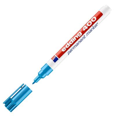 Edding 400 Permanent Markör Yuvarlak Uç 1 mm Açık Mavi