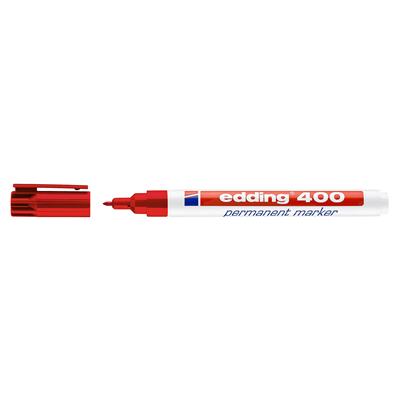 Edding 400 Permanent Markör Yuvarlak Uç 1 mm Krmz