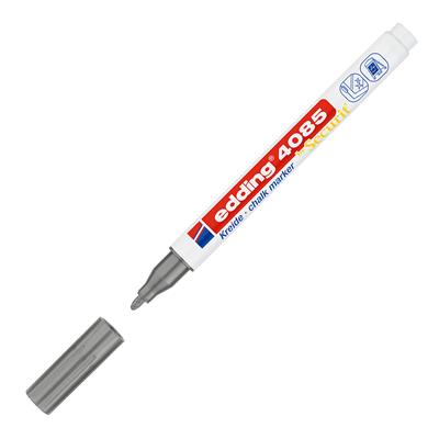 Edding 4085 likit Tebeşir Kalemi Yuvarlak Uç  1-2 mm  Gümüş