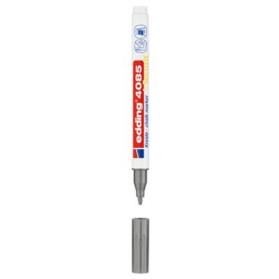 Edding 4085 likit Tebeşir Kalemi Yuvarlak Uç  1-2 mm  Gümüş