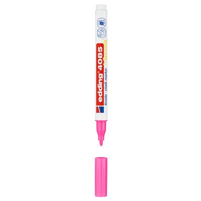 Edding 4085 likit Tebeşir Kalemi Yuvarlak Uç  1-2 mm  Fosforlu Pembe